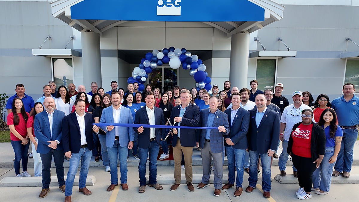 OEG Broussard office grand opening ribbon cutting ceremony.