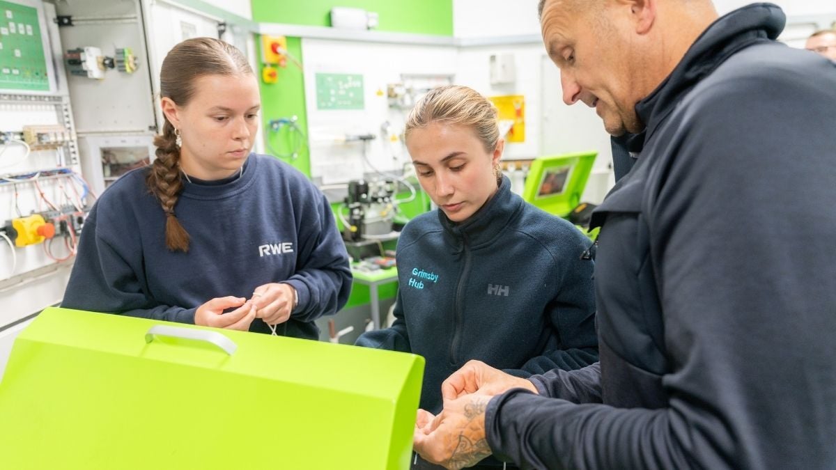 RWE apprentices at the OEG Training Centre