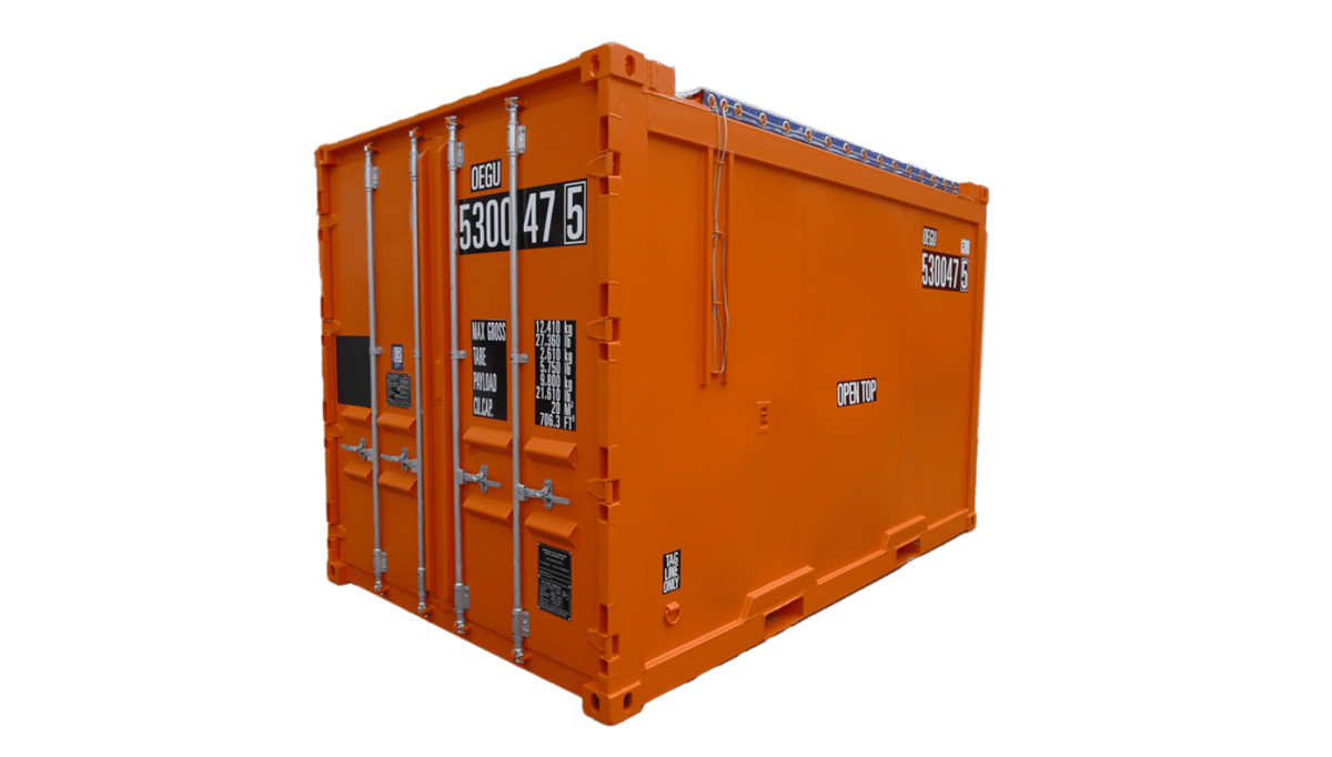 13ft Open top container