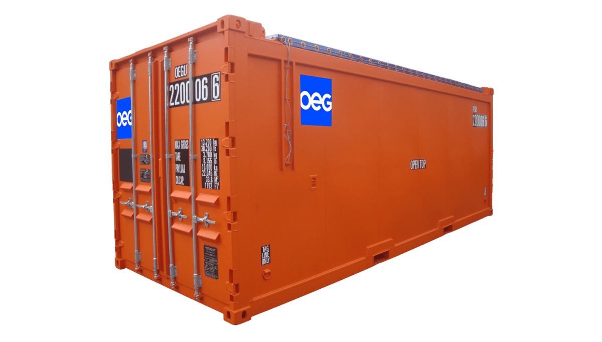 22ft Open top container