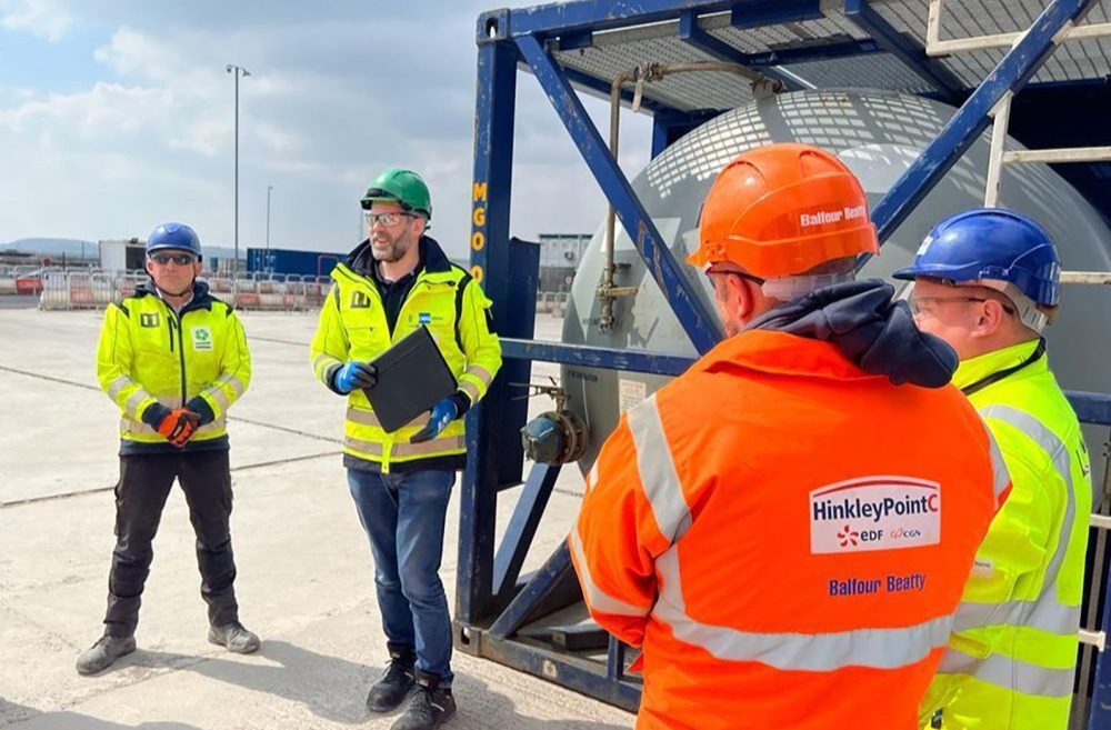 Stevie Skinner, Technical Manager at OEG delivers tank safety and familiarisation training to lead contractors on the Hinkley Point C development.