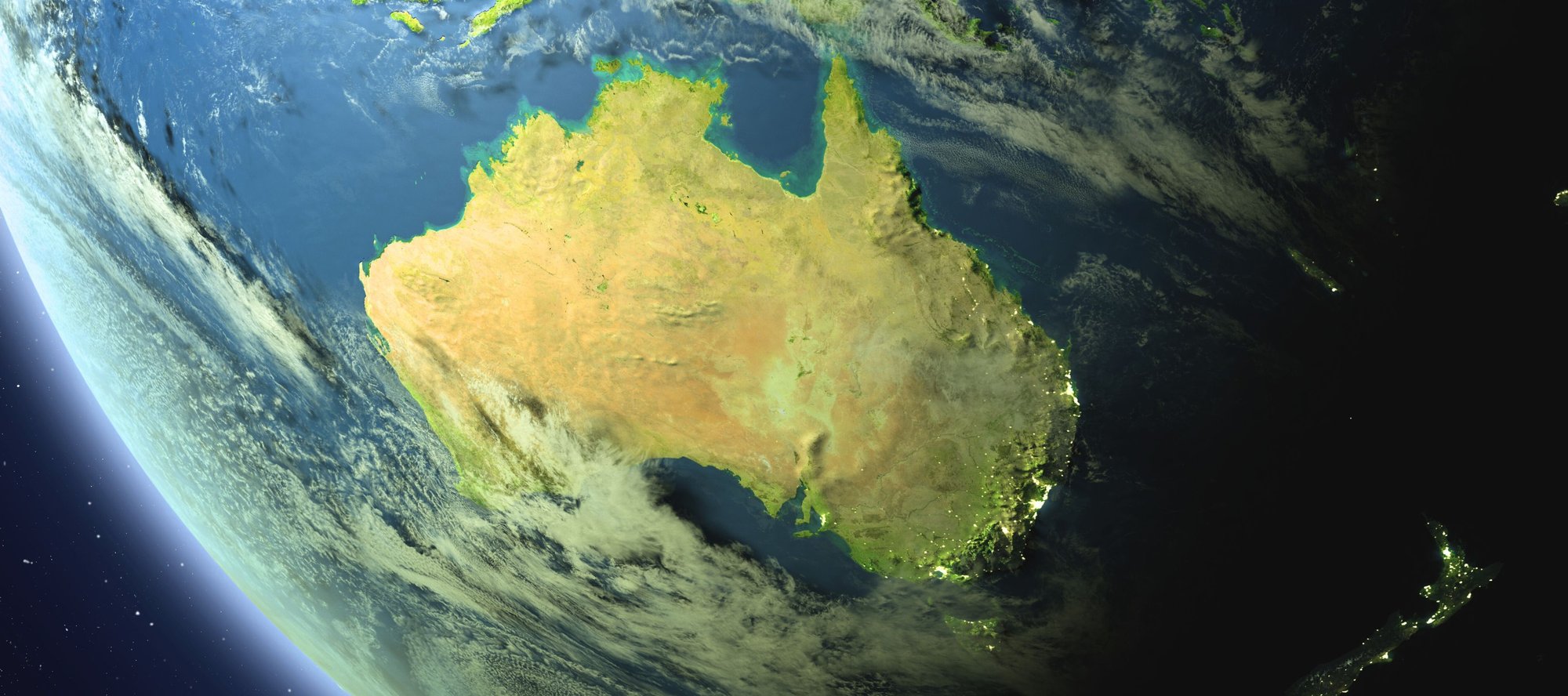 Australia and New Zealand 3600x1600