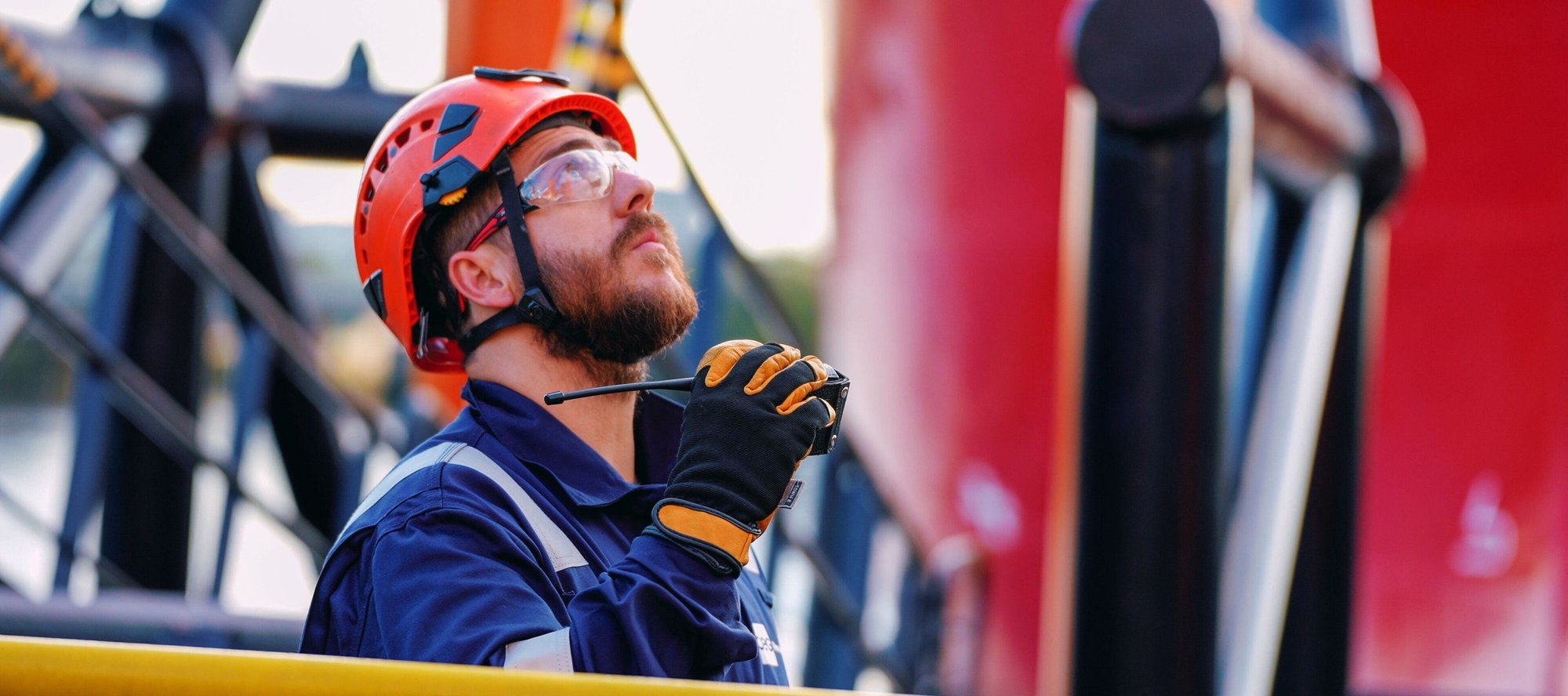 OEG worker on radio