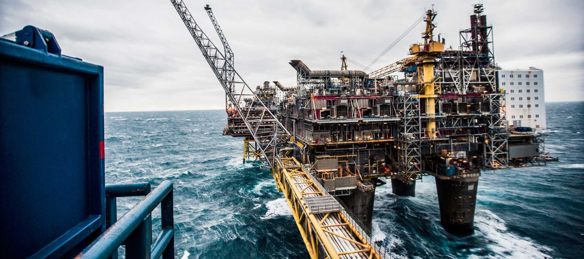 OEG Norway container on offshore oil rig platform.