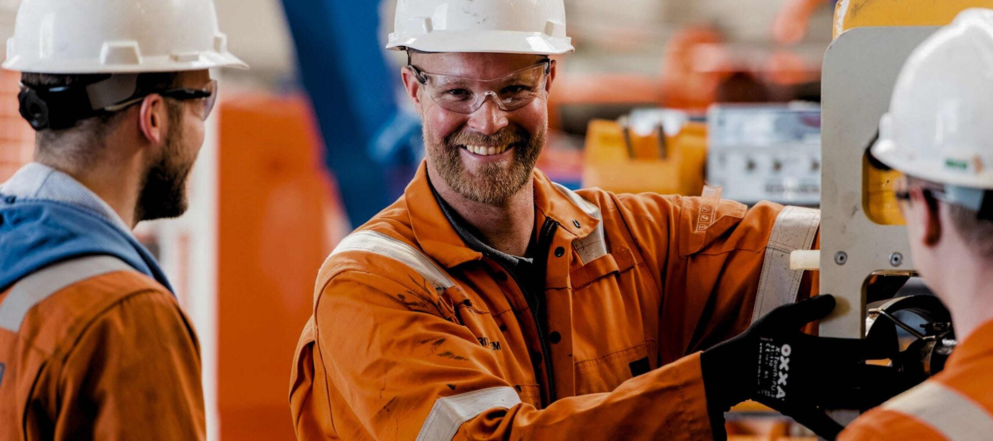 OEG workmen in boilersuits