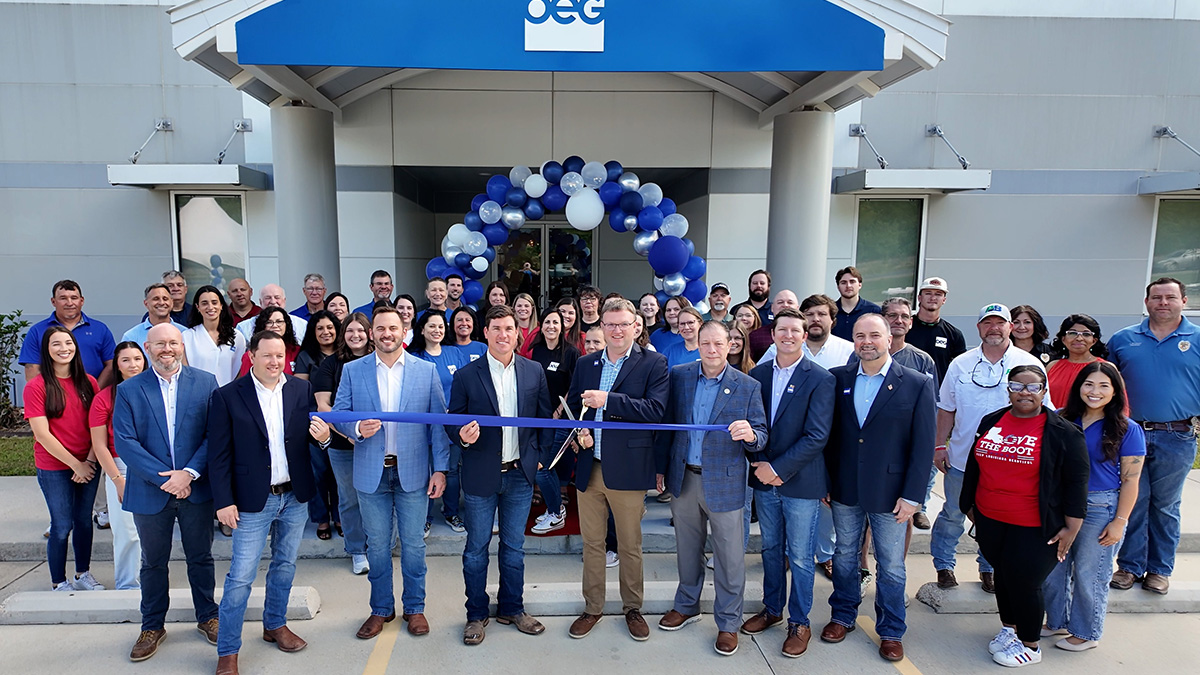 OEG Broussard office grand opening ribbon cutting ceremony.